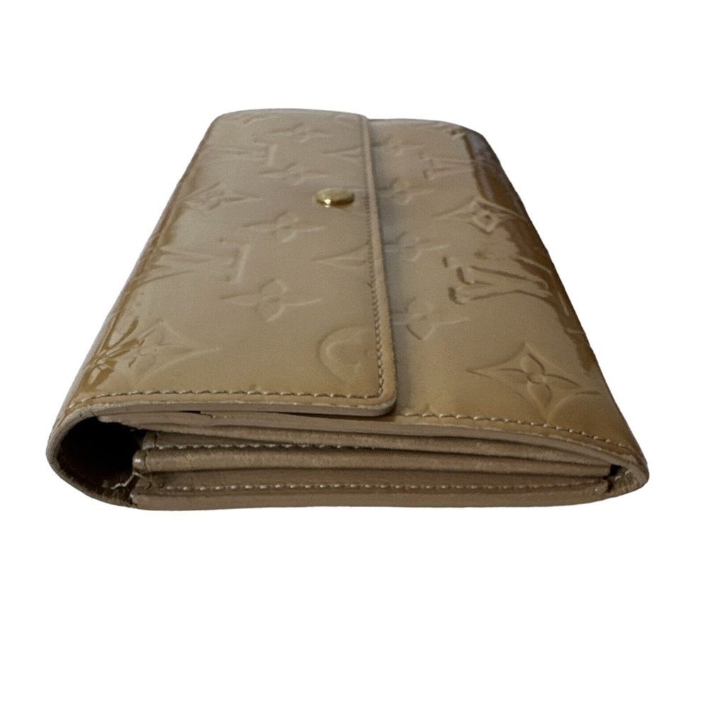 Louis Vuitton‎ Wallet Yellow Gold Vernis Monogram Organizer Slots Pocket 3 Fold - Picture 6 of 14